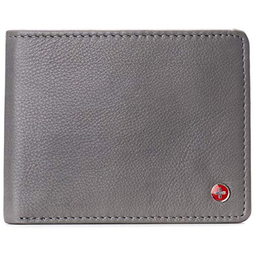 Alpine Swiss RFID Connor Passcase Bifold Wallet For Men Leather