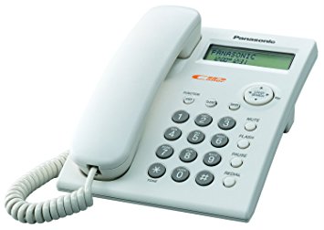 Panasonic KX-TSC11W Corded Phone with Caller ID, White