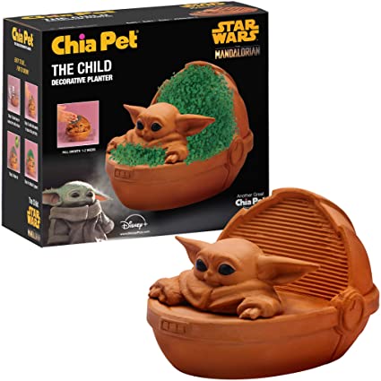 Star Wars: The Mandalorian The Child Baby Yoda Chia Pet Decorative Planter | Star Wars Chia Pets for Kids & Adults | Chia Pet Star Wars Baby Yoda Planter