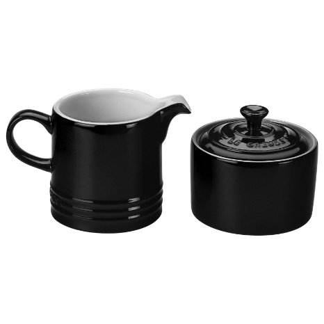 Le Creuset Stoneware Cream and Sugar Set - Black