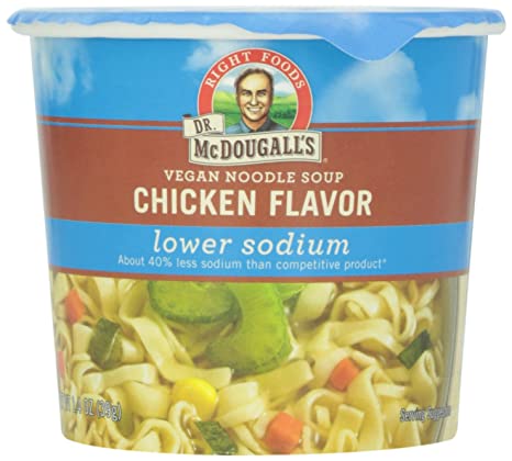 Dr. McDougall's Soup, Vegan Chicken Noodle, Lower Sodium, 1.4 oz