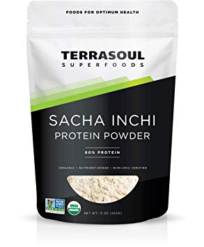Terrasoul Superfoods Organic Sacha Inchi Protein Powder, 12 Ounces