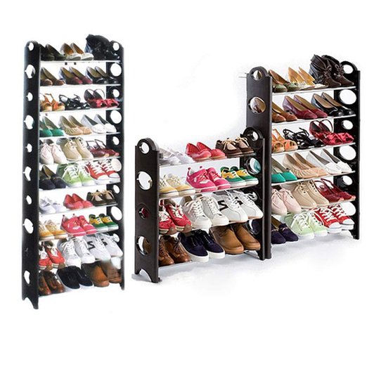 Hotouch Round-Shaped Free Standing 10 Tier Shoe Tower Rack