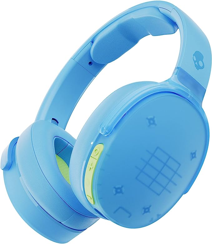 Skullcandy Hesh Evo Bluetooth Headphones for iPhone and Android with Microphone / 36 Hours Battery Life / Great for Music, School, Travel and Gaming / Wireless Headphones - Clear Blue