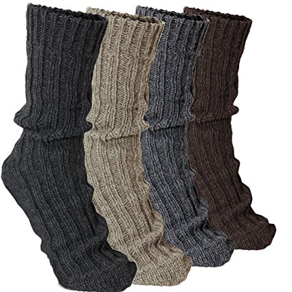 BRUBAKER Thick Alpaca Winter Socks for Men or Women 100% Alpaca  - 4 Pairs - Blue Gray Beige - Size EU 35-38 / US 3-6 : Clothing, Shoes &  Jewelry