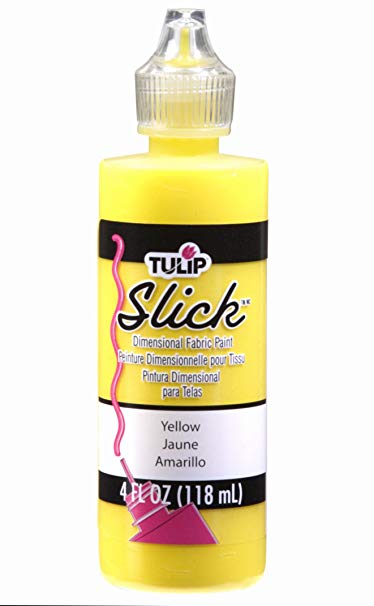 Tulip 41408 Dimensional Fabric Paint 4oz Slick Yellow