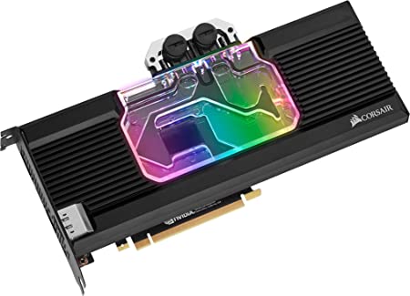 Corsair Hydro X Series, XG7 RGB 20-SERIES GPU Water Block for NVIDIA GeForce RTX 2080 Ti Founders Edition (Precision Construction, Aluminium Backplate, Flow Indicator Customisable RGB Lighting) Black