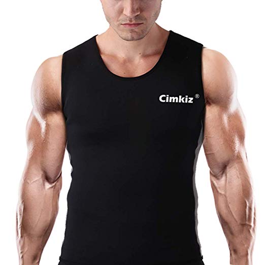 Cimkiz Sauna vest for man neoprene sweat vest weight lose sweat tank top fat burner vest thermo vest no zip