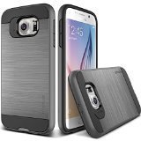 Galaxy S6 Case Verus VergeDark Silver - Brushed Metal TextureDrop ProtectionHeavy DutySlim Fit - For Samsung Galaxy S6 SM-920 Devices
