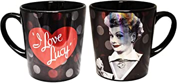 I Love Lucy Mug - Black And Red Metallic