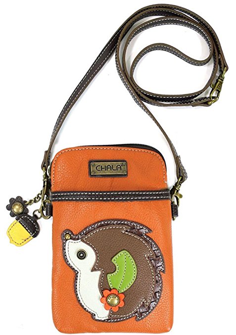 Chala Crossbody Cell Phone Purse - Women PU Leather Multicolor Handbag with Adjustable Strap