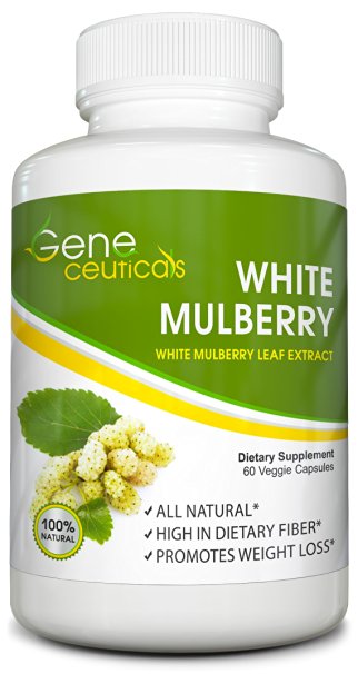 Geneceuticals White Mulberry (100% Morus Alba Extract, 1000mg) - 30 Day Supply