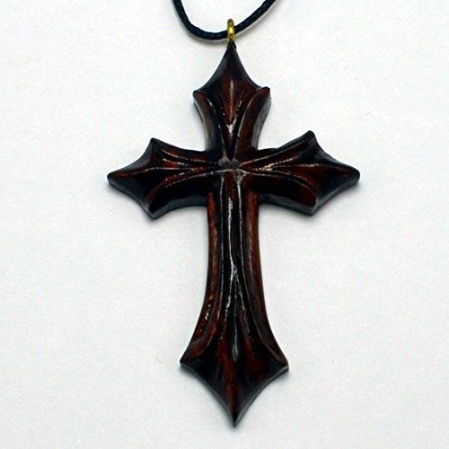 Wooden Cross Necklace, Sono Wood Cross Pendant, Cross Pendant