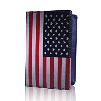 HDE Leather Passport Holder Cover - Premium RFID Blocking Travel Wallet - 3D Men and Women Passport Case Secure Protection