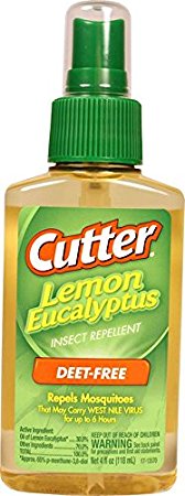 Cutter Lemon Eucalyptus Insect Mosquito Repellent 4 Ounce Pump Spray DEET-Free