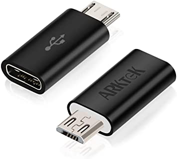 USB-C (Female) Adapter, ARKTEK Micro USB (Male) to Type C (Female) Adapter for Samsung Galaxy S7 / S7 Edge and More, Pack of 2