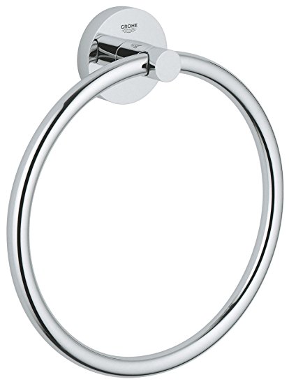 Grohe 40365001 Essentials Towel Ring, Chrome 8 Inch