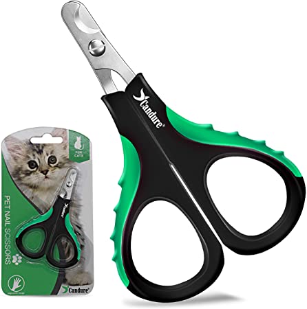 Candure Cat Nail Clippers Stainless Steel Cat Claw Trimmers for Rabbits,Guinea Pigs, Birds, Puppies, Kittens and Small Animals- Pet Nail Clippers for Professional and Home Use