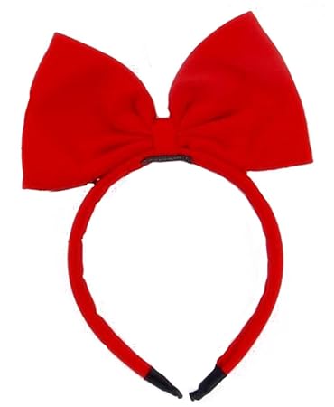OYSRONG Girls Cute Red Color Bow Headbands Party Modelling Headdress For Christmas/birthday Gift