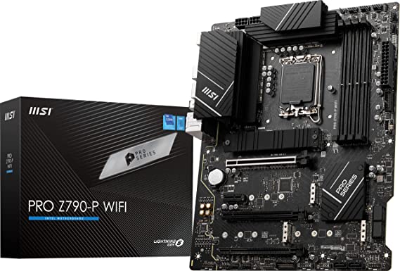 MSI PRO Z790-P WiFi ProSeries Motherboard (Supports 12th/13th Gen Intel Processors, LGA 1700, DDR5, PCIe 5.0, M.2, 2.5Gbps LAN, USB 3.2 Gen2, Wi-Fi 6E, ATX)