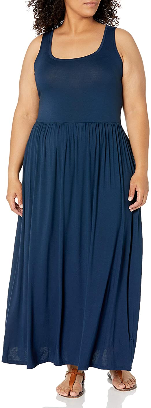 Amazon Essentials Women's Plus Size Tank Waisted Maxi Dress