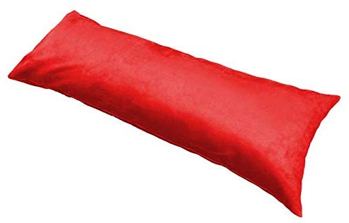 MoonRest Classic Microsuede Body Pillow Pillowcase - Ultra-Soft Plush - Hidden Zipper 20 X 54 Inch - Red