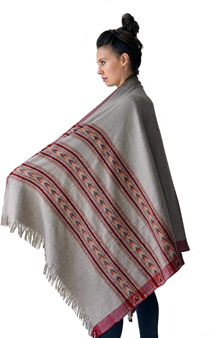 Meditation Shawl | Plain Meditation Blanket, Prayer Shawl or Wool Wrap