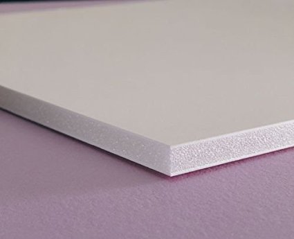 Celtec Expanded PVC Sheet, Satin Smooth Finish, 6mm Thick, 24" Length x 48" Width, White