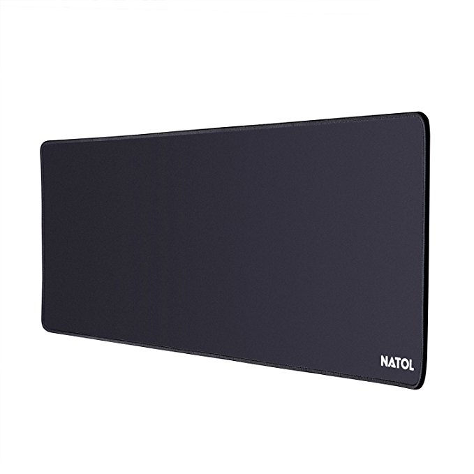 NATOL Extended Gaming Mouse Pad, 800 x 300mm Large Mouse Mat with Smooth Surface, Non-Slip Water-Resistant Rubber Base for Keyboard and Mouse