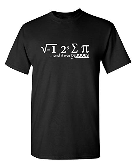 I Ate Some Pie And It Was Delicious Math Sarcastic Humor Funny Graphic T Shirt