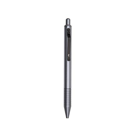 Grafton Pen by Everyman, Refillable Writing Pen for Bic Gel, Uniball Jetstream, Pilot G2, Fisher Space, Monteverde Ballpoint, Parker Gel, and Parker Ballpoint Cartridges - Gunmetal Pen