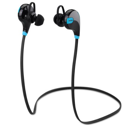 Modified VersionMpow Swift Stereo Wireless Bluetooth 40 Sport Earphones Running Headphones Headset with Mic Hands-free Calling and AptX for iPhone 6s  6s Plus 6 6 Plus 5 5c 5s 4s ipad LG G2 Samsung Galaxy S6 S5 S4 S3 Note 3 and Other Android Cell Phones Black