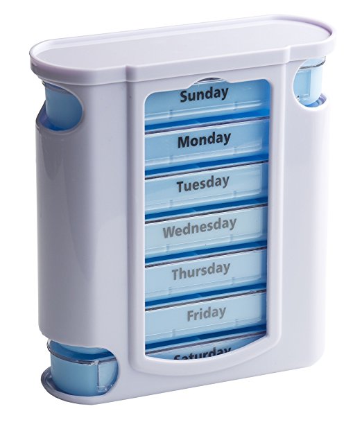 Tower Pill box organizer with 7 single box and 4 daily compartments