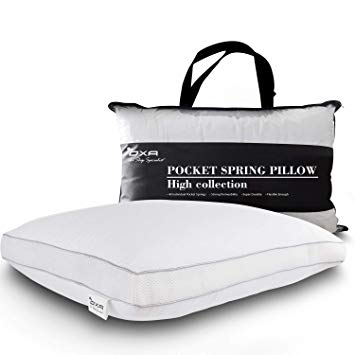 OXA Spring Bed Pillows Queen Breathable for Neck and Back Pain - Relieving Sleeping Pillow with 40 Separate Pocket Springs