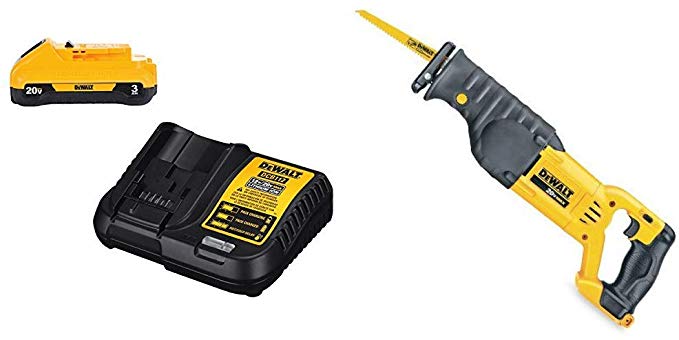 DEWALT DCS380B 20-Volt MAX Li-Ion Reciprocating Saw (Tool Only) with DCB230C 20V Battery Pack