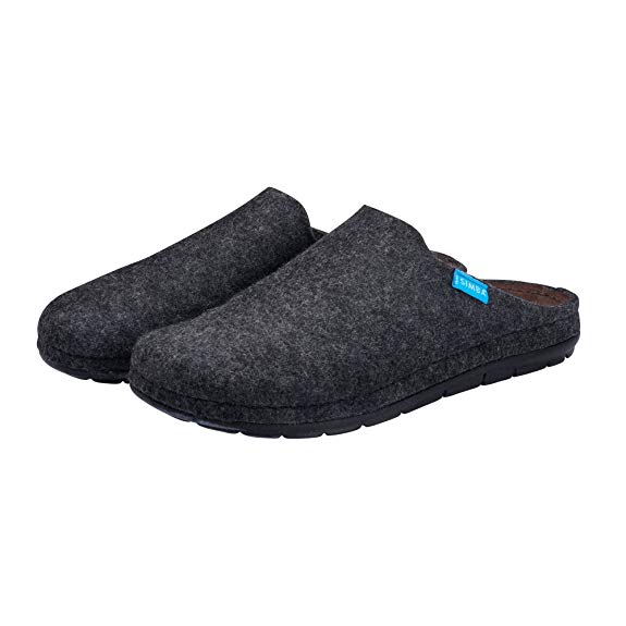 SIMBA Natural Wool House Slippers for Men with Massage Pressure Points - Soft Latex Inner Sole, 5 Raised Reflex Zones, Improves Circulation & Muscle Relaxation