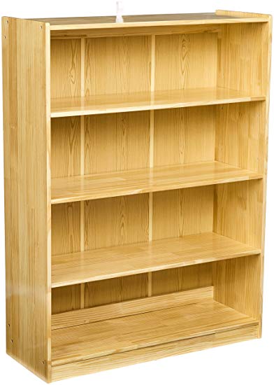 AmazonBasics Wooden Classroom Bookshelf, 3 Adjustable Shelves