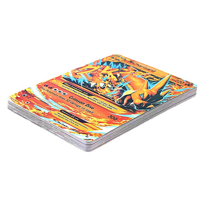 Ladiy 18pcs EX Card Set MEGA Poke Cards Charizard Blastoise Venusaur Plush Interactive Toys