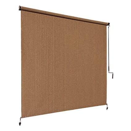 Coolaroo Exterior Cordless Roller Shade 6ft x 8ft Walnut