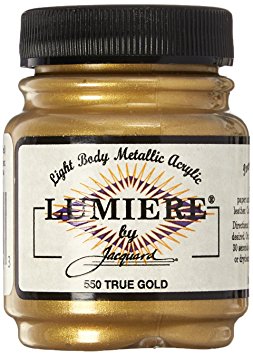 Jacquard Lumiere Metallic Acrylic Paint 2.25 Ounces-True Gold