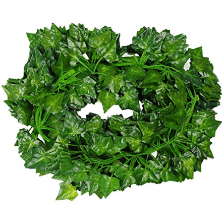 156 feet Fake Foliage Garland Leaves Decoration Artificial Greenery Ivy Vine Plants for Home Decor Indoor Outdoors (Ivy Leaves)