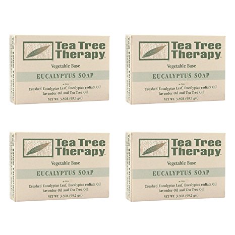 Tea Tree Therapy Eucalyptus Soap Vegetable Base, 3.5 Ounce (4-Pack)