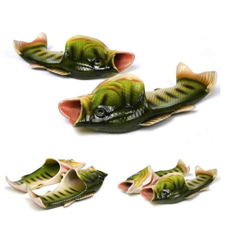 BING RUI CO 5 Colours Fish slippers Beach Shoes Non-slip Sandals Creative Fish Slippers Men and Women Casual Shoe