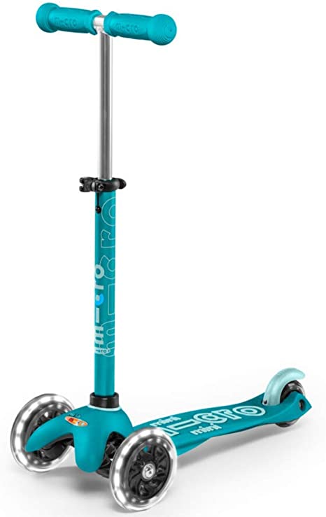 Micro Kickboard - Mini Deluxe LED 3-Wheeled, Lean-to-Steer, Swiss-Designed Micro Scooter for Preschool Kids with LED Light-up Wheels, Ages 2-5