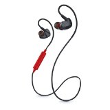 Avier XE5 Wireless Bluetooth 40 Sport Sweat-proof Earbuds with Flexible Memory Wire Around-the-Ear Hooks for Running and Workouts Built-in Microphone and 12 Hour Battery - BlackRed - AV-BTE02-600