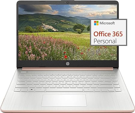 HP Newest 14" Ultral Light Laptop for Students and Business, Intel Quad-Core N4120, 16GB RAM, 192GB Storage(64GB eMMC 128GB Micro SD), 1 Year Office 365, Webcam, HDMI, WiFi, USB-A&C, Win 11 S