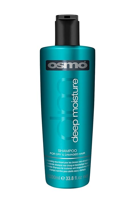 Osmo Deep Moisture Shampoo, Dry and Damaged Hair Formula, Large 1000ml (33.8 fl oz)