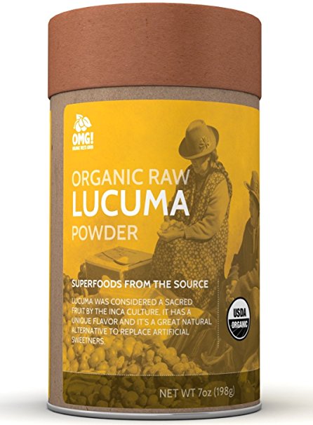 OMG! Superfoods Organic Lucuma Raw Powder - 100% Pure, USDA Certified Organic Lucuma Raw Powder - 7oz