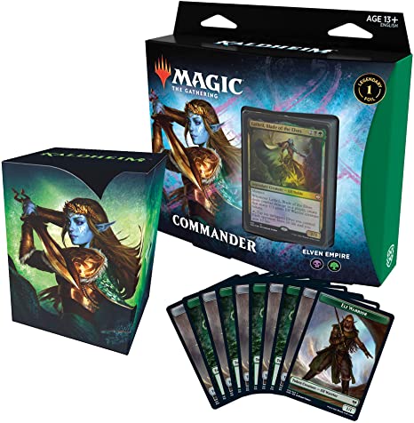 Magic The Gathering Kaldheim Commander Deck – Elven Empire | 100 Card Ready-to-Play Deck | Green-Black