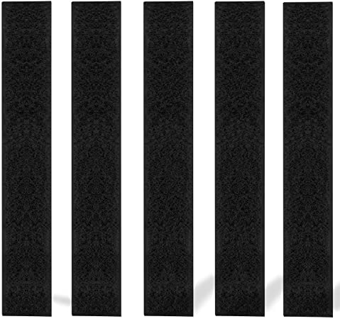 Felt Strips 10Pieces Pack 1"x 6" Self Adhesive Black Furniture Felt Strips Anti Scratch Heavy Duty 5mm Thick Floor Protector for Rocking Chair for Hardwood Floor